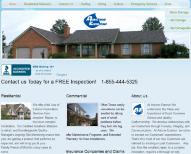 Roofing Repair Installation Contractor Websites