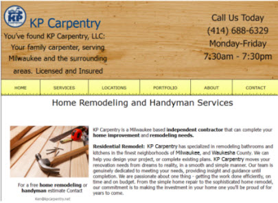 Remodeling Contractor Website with MyOnlineToolbox SEO Education