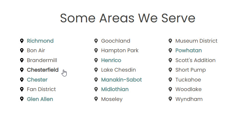Areas Served for Remodeler Website Programmer